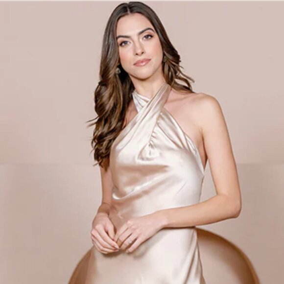 Revelry Athena Dress in Silver Sage - Picture 1 of 5